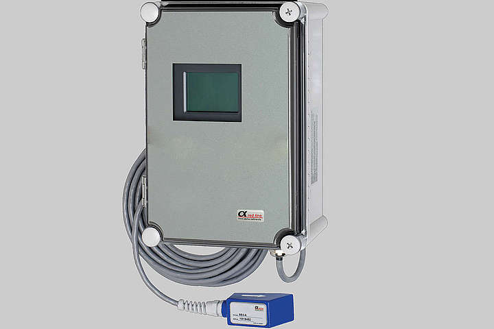 DCLOU-5000, Ultraschall-Dopplermessverfahren mit Clamp-on Sensor, Messung ohne Mediumskontakt, Inbetriebnahme ohne Prozessunterbrechung, Rohrinnendurchmesser 12,7 - 4,5 m, Messbereich 0,03 bis 12,2 m/s, bidirektionale Messung, Für Flüssigkeiten mit Feststoff- und Gasanteilen 2 Mio Punkte Datenlogger